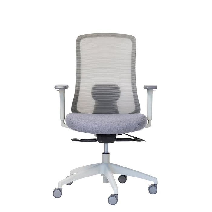 Buro Elan Office Chair, Light Grey Mesh Back With Fabric - With / Without Armrests and Headrest With Armrests Without Headrest BS159-M2+159-ARM-GREY