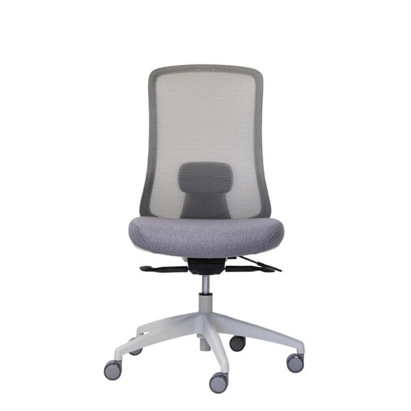 Buro Elan Office Chair, Light Grey Mesh Back With Fabric - With / Without Armrests and Headrest Without Armrests and Headrest BS159-M2