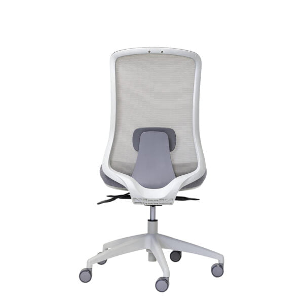Buro Elan Pro Office Chair, Light Grey Mesh Back With Fabric Seat BS159-M2-PRO