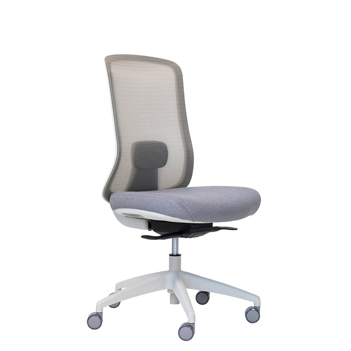 Buro Elan Pro Office Chair, Light Grey Mesh Back With Fabric Seat BS159-M2-PRO