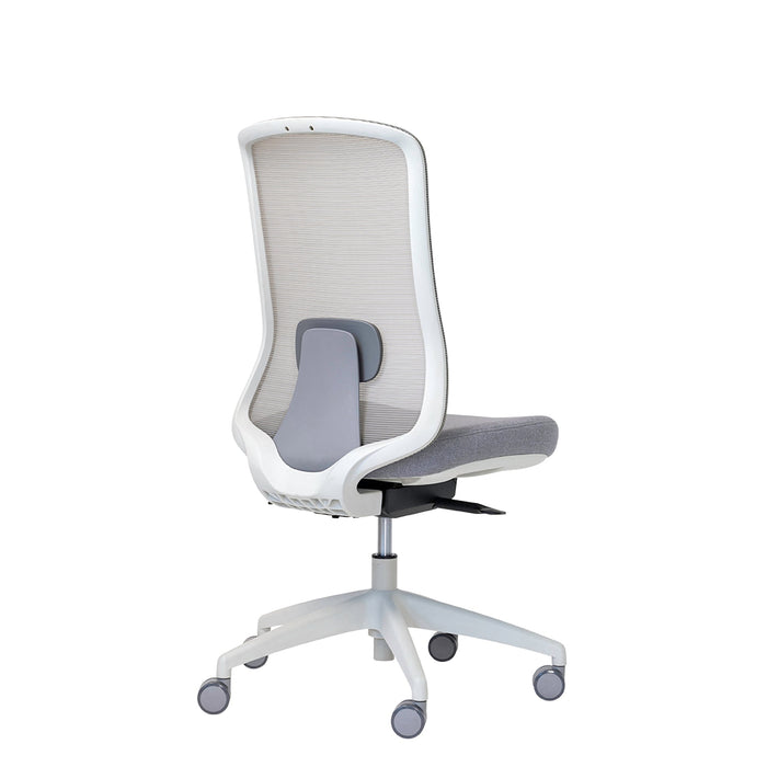 Buro Elan Pro Office Chair, Light Grey Mesh Back With Fabric Seat BS159-M2-PRO
