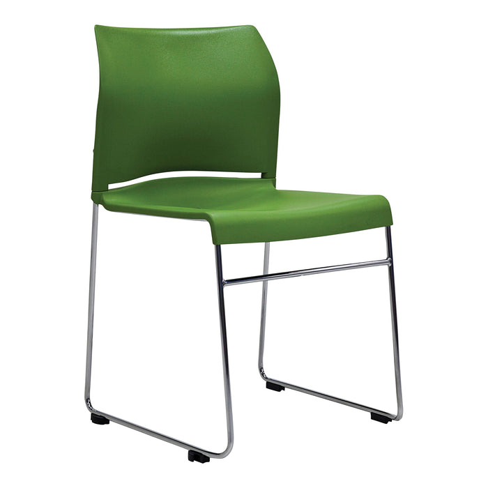 Buro Envy Stacking Chairs, Choice of Vibrant Colours, Free trolley with every 40 ordered Green BS519-4
