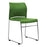 Buro Envy Stacking Chairs, Green, Reflective Silver Frame, Free trolley with every 40 ordered BS519-RS-4