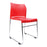 Buro Envy Stacking Chairs, Red, Reflective Silver Frame, Free trolley with every 40 ordered BS519-RS-5