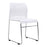 Buro Envy Stacking Chairs, White, Reflective Silver Frame, Free trolley with every 40 ordered BS519-RS-0