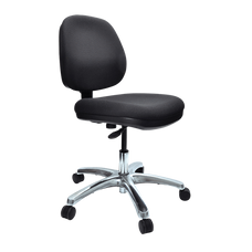 Buro Image Office Task Chair - Black Nylon or Polished Aluminium or Architectural Nylon With 270mm Gas Lift Base Black / Polished Aluminium / Ready to Assemble BS117-63+PC068