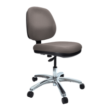 Buro Image Office Task Chair - Black Nylon or Polished Aluminium or Architectural Nylon With 270mm Gas Lift Base Charcoal / Polished Aluminium / Ready to Assemble BS117-62+PC068