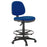 Buro Image Office Task Chair with Architectural Gas Lift & Black Powdercoated Footring, Blue Fabric, Assembled Commercial Address BS117-61-AT-AS-COM