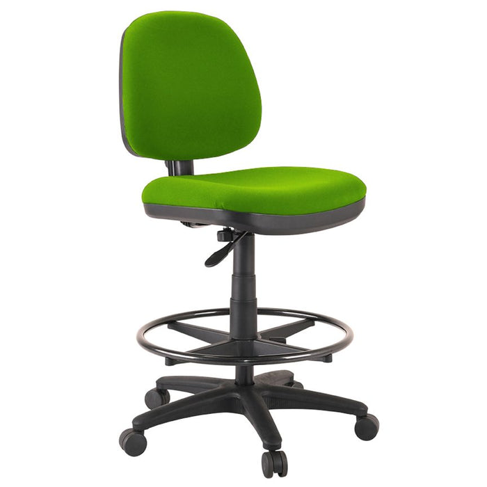 Buro Image Task Chair with Architectural Gas Lift & Black Powdercoated Footring, Green Fabric BS117-64-AT-PRO