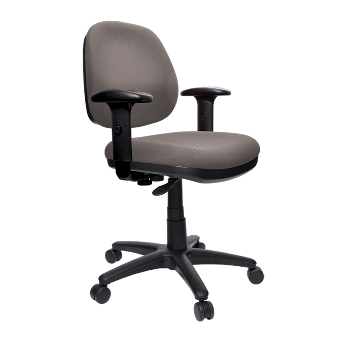 Buro Image Task Chair with Armrest Charcoal / Black Nylon / Ready to Assemble BS117-62+180-1