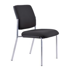 Buro Lindis Visitor Chair, Black Fabric, No Arms BS526-RS-63