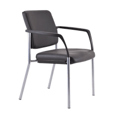 Buro Lindis Visitor Chair, PU Seat, With Arms BS525-RS-PU13