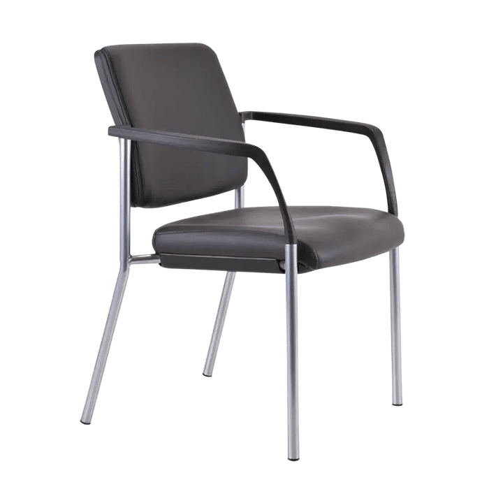 Buro Lindis Visitor Chair, PU Seat, With Arms BS525-RS-PU13