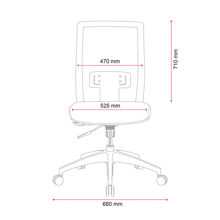 Buro Mantra Ergonomic Task Chair, Black Nylon Base, Assembled