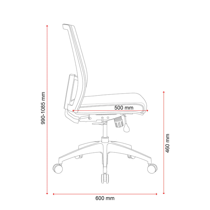 Buro Mantra Ergonomic Task Chair, Black Nylon Base, Assembled