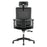 Buro Mantra Ergonomic Task Chair With Armrest and Headrest - Black Nylon Base BS137-M3+137-ARM+137-HEADREST