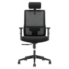 Buro Mantra Ergonomic Task Chair With Armrest and Headrest - Black Nylon Base BS137-M3+137-ARM+137-HEADREST