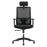 Buro Mantra Ergonomic Task Chair With Armrest and Headrest - Black Nylon Base BS137-M3+137-ARM+137-HEADREST