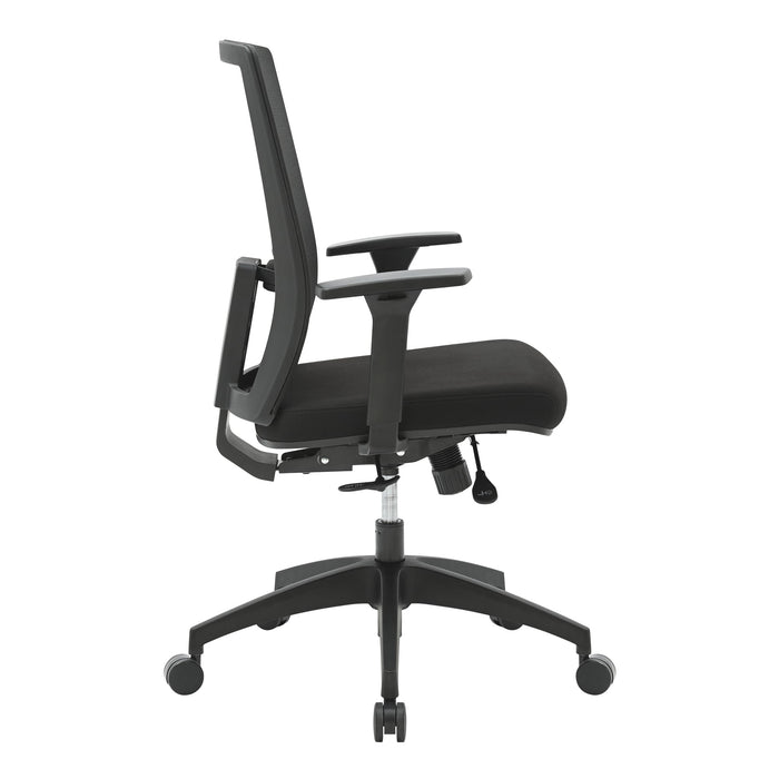 Buro Mantra Ergonomic Task Chair With Armrest, Black Nylon Base BS147-M3+147-ARM