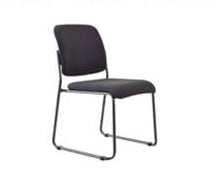 Buro Mario Stacking Chair, Black Powdercoat Frame, Black (Free trolley with every 25 Mario chairs) BS550-PC3-63