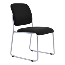 Buro Mario Stacking Chair, Silver Coated Frame, Black (Free trolley with every 25 Mario chairs) BS550-63