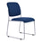 Buro Mario Stacking Chair, Silver Coated Frame, Blue (Free trolley with every 25 Mario chairs) BS550-61