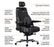 Buro Maverick 24/7 Controller Ergonomic Chair, Black Fabric, With Armrest And Headrest BS801A-23