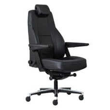 Buro Maverick 24/7 Controller Ergonomic Chair, Black Leather, With Armrest And Headrest BS801A-L3