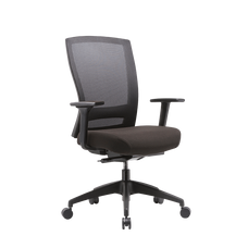 Buro Mentor High Back Ergonomic Office Chair, Black Black Nylon / Ready to Assemble / With Arm Rest BS132-M3+182-1