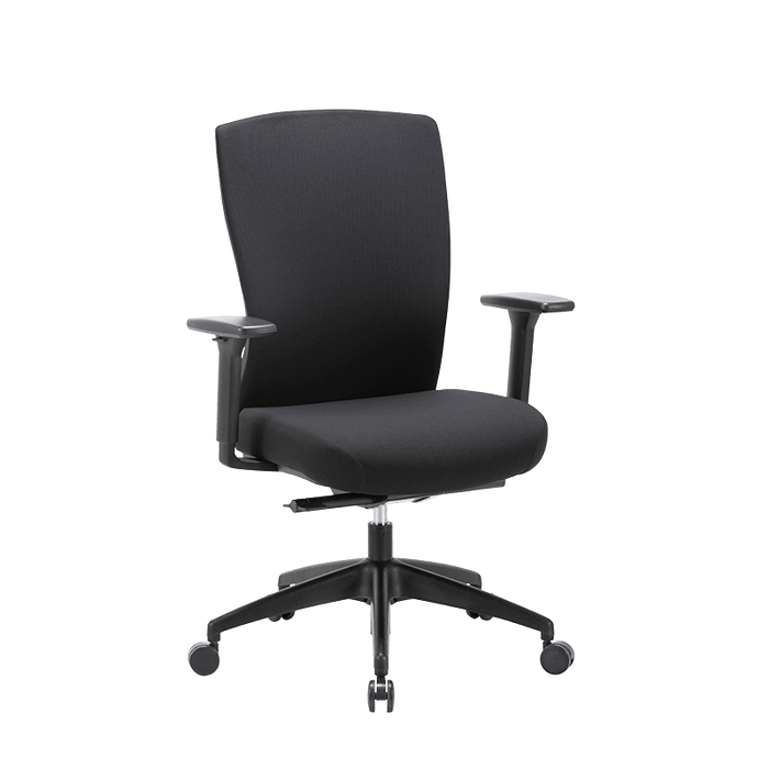 Buro Mentor Upholstered Back Ergonomic Office Chair - With / Without Armrests Ready to Assemble / With Armrests BS132-23+182-1