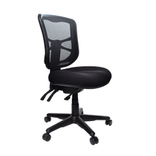 Buro Metro Ergonomic Office Chair, Mesh Back Black Nylon / Without Arms / Assembled - Delivery to commercial address BS202-N-M3-AS-COM