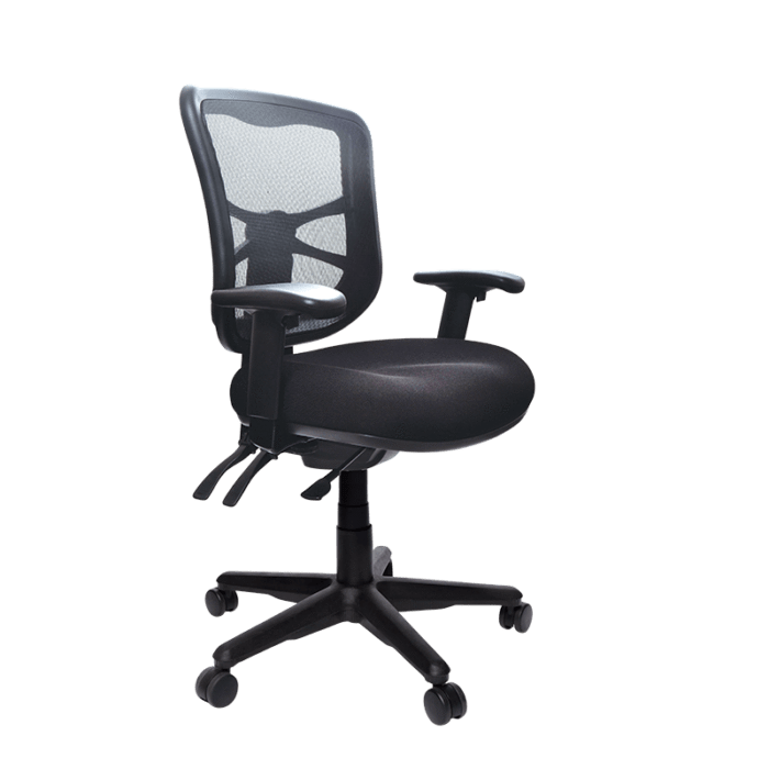 Buro Metro Ergonomic Office Chair, Nylon Base with Armrest, Mesh Back BS202-N-M3+180-2-PRO
