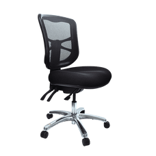 Buro Metro Ergonomic Office Chair, Polished Aluminium Base, Mesh Back BS202-M3-PRO