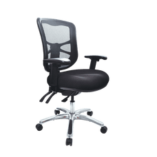 Buro Metro Ergonomic Office Chair, Polished Base with Armrest, Mesh Back BS202-M3+180-2-PRO