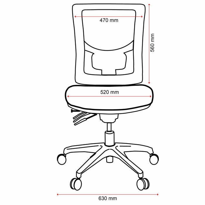 Buro Metro II 24/7 Mesh Back Ergonomic Chair, Nylon Base with Armrest, Assembled
