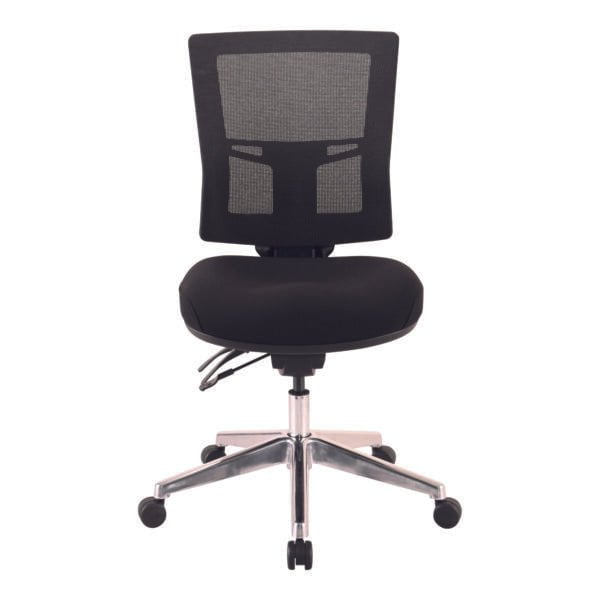 Buro Metro II 24/7 Mesh Back Ergonomic Chair, Polished Aluminium Base, Assembled