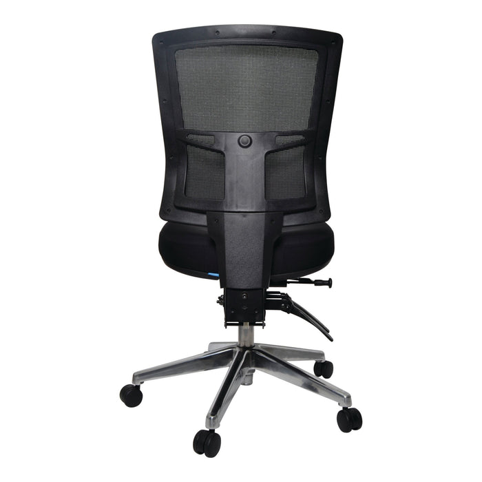 Buro Metro II 24/7 Mesh Back Ergonomic Chair, Polished Aluminium Base, Assembled