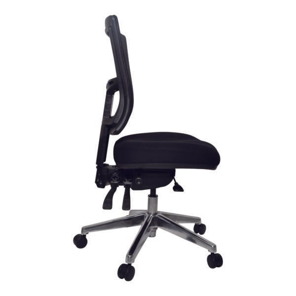 Buro Metro II 24/7 Mesh Back Ergonomic Chair, Polished Aluminium Base BS222-153-SS