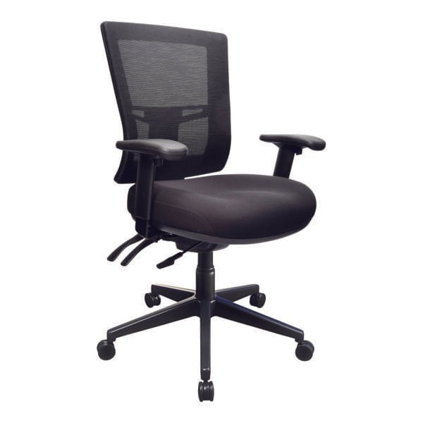 Buro Metro II Mesh Back Nylon Base Ergonomic Office Chair, Black BS222-N-153+180-2-BB