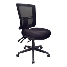 Buro Metro II Mesh Back Nylon Base Ergonomic Office Chair Black Nylon / Without Arms / Ready to Assemble BS222-N-153