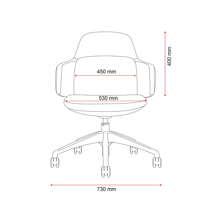 Buro Odyssey Chair, Dark Grey, Nylon Base BS153-2