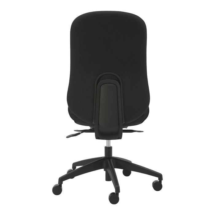 Buro Quantum Black Upholstered Back Chair with Headrest BS169-63+169-HDREST