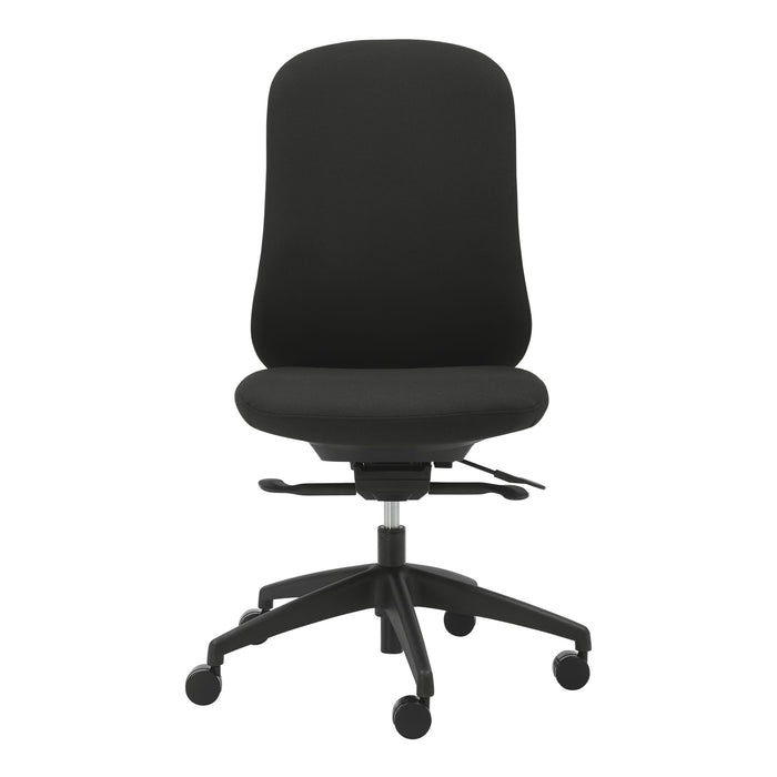 Buro Quantum Black Upholstered Back Chair with Headrest BS169-63+169-HDREST