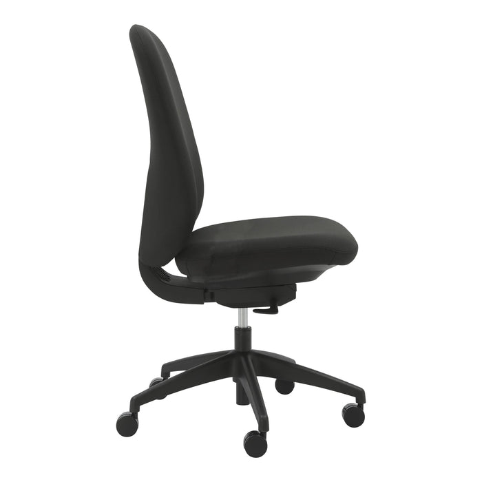 Buro Quantum Black Upholstered Back Chair with Headrest BS169-63+169-HDREST