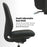 Buro Quantum Black Upholstered Back Chair with Height Adjustable Arms & Headrest BS169-63+169-ARMS+169-HDREST