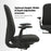 Buro Quantum Black Upholstered Back Chair with Height Adjustable Arms & Headrest BS169-63+169-ARMS+169-HDREST