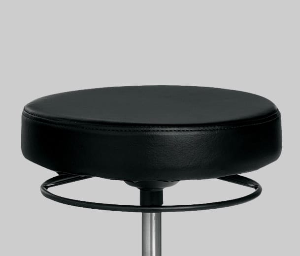 Buro Revo Office Stool, Black Vinyl, Adjustable Seat Height BS540