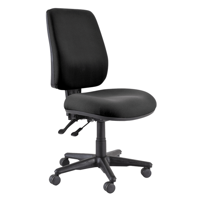 Buro Roma 2 Lever High Back Ergonomic Office Chair Black / Black Nylon / Ready to Assemble BS216-63