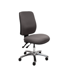 Buro Roma 2 Lever High Back Ergonomic Office Chair Charcoal / Polished Aluminium / Ready to Assemble BS216-62+PC068