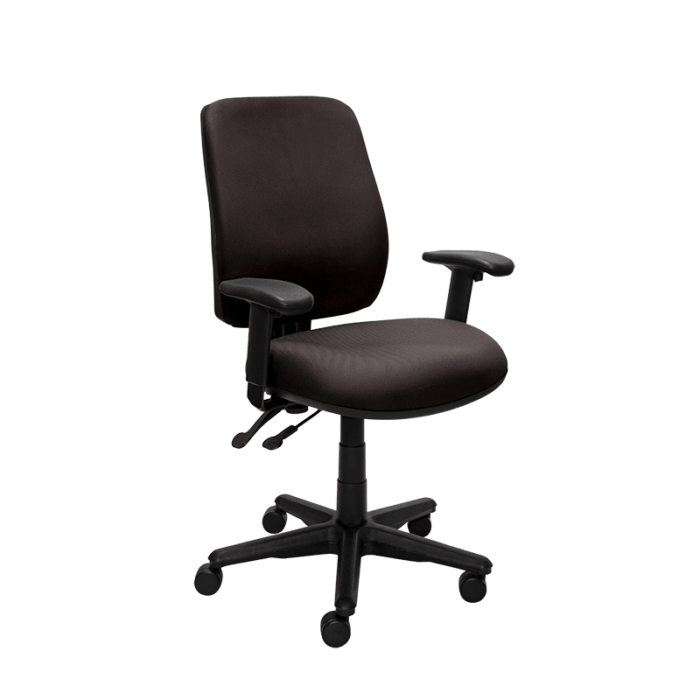 Buro Roma 2 Lever High Back Office Chair, Black, With Armrests BS216-63+180-2-BB